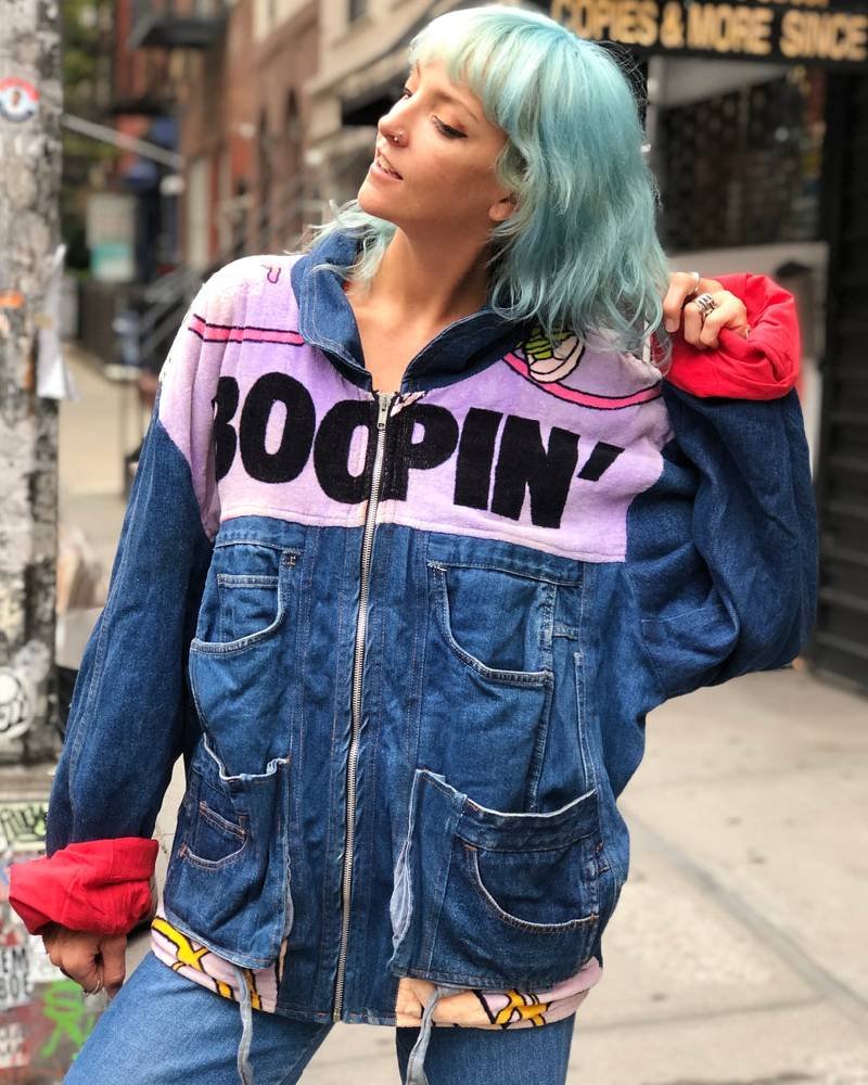 Vintage 80’s Oversized Denim Betty Boop Jacket -tfj