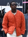 Damson-Idris-F1-Orange-Quilted-Jacket