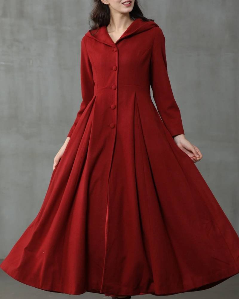 My Fair Lady Hooded Wool Coat -tfj