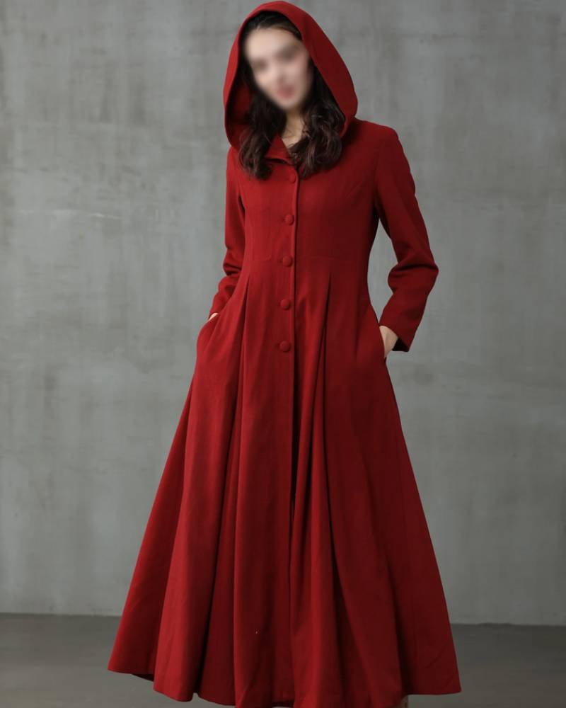 My Fair Lady Hooded Wool Coat -tfj