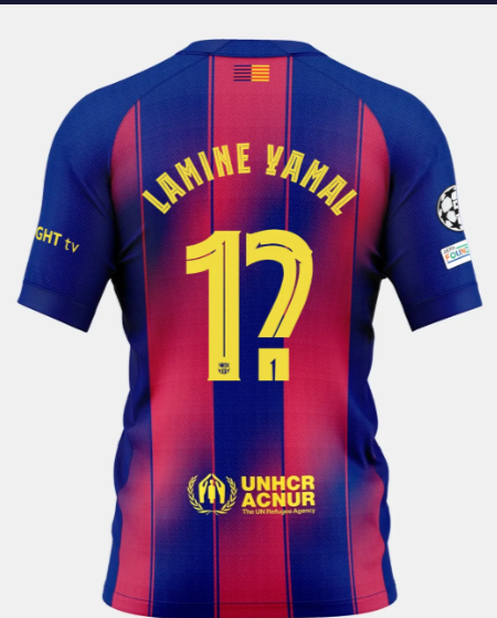 Lamine Yamal 2025/26 FC Barcelona UCL Home Jersey – Nike Limited