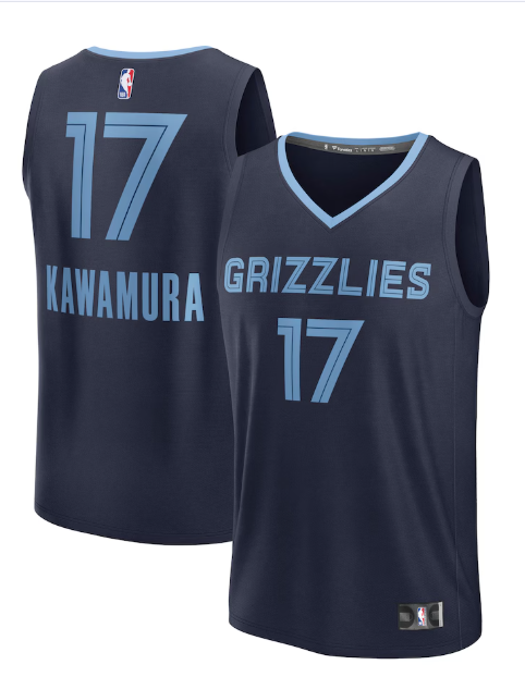 Memphis Grizzlies Yuki Kawamura 2024/25 Icon Edition Jersey – Fanatics Fast Break Navy