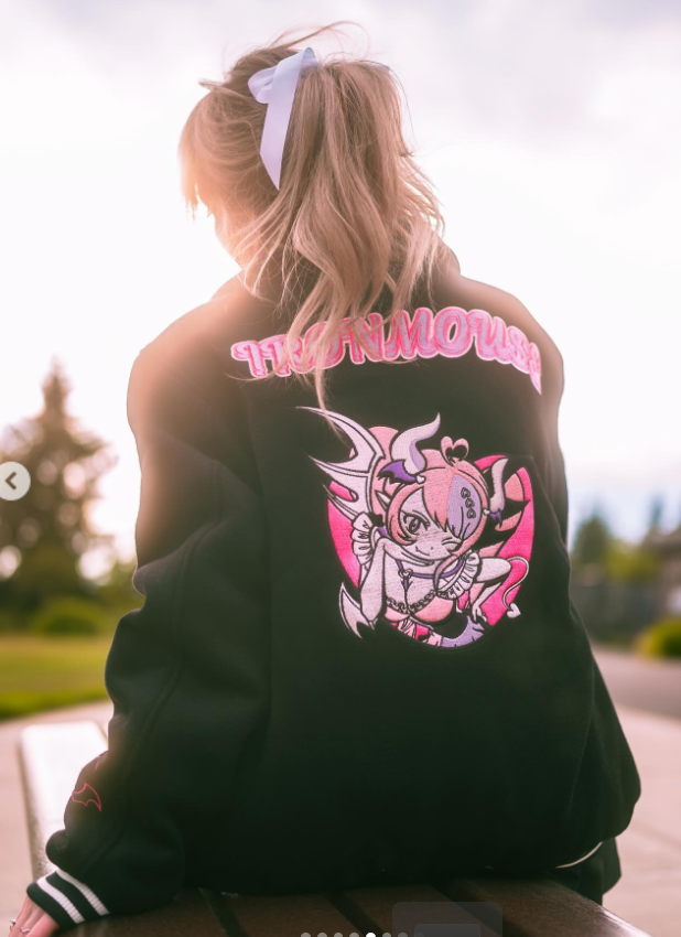🖤 Heartbyte Varsity Jacket – Midnight Arcade Edition