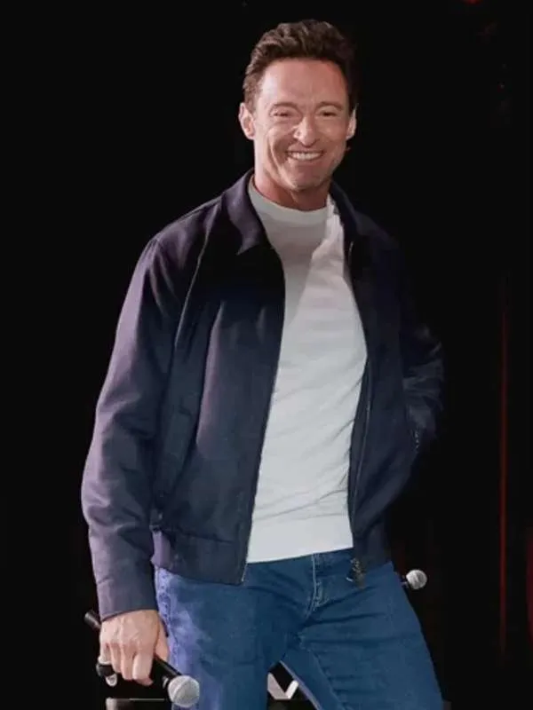 Star Spotlight Hugh Jackman Blue Jacket – Comic-Con 2024