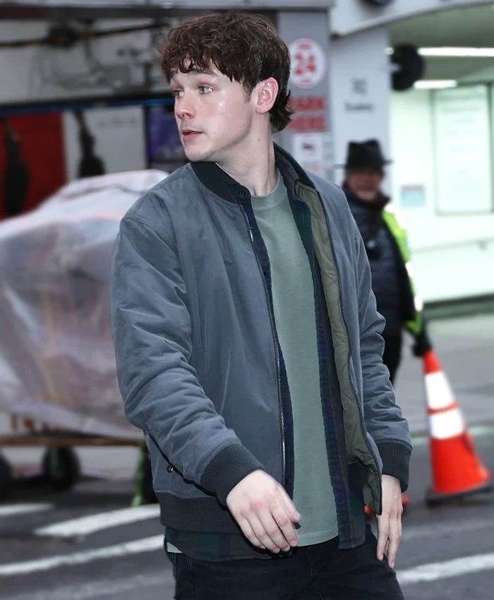 Dexter Resurrection S01 Jack Alcott Grey Bomber Jacket -tfj