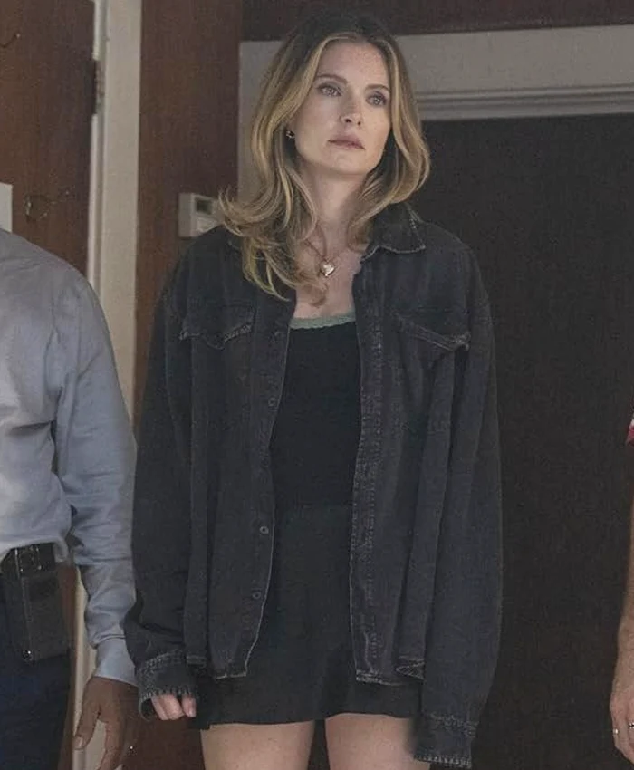 Meghann Fahy Sirens Season 1 Black Rider Jacket -tfj