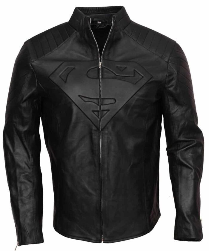 Superman Full Black Men’s Leather Jacket -tfj