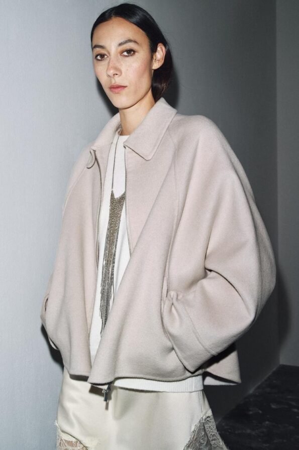 Jeket Collection ZW COLLECTION WOOL JACKET WITH ZIP -tfj