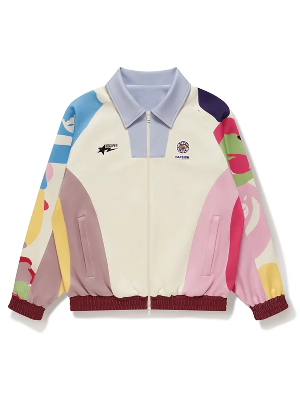 BAPE x KidSuper Limited Edition Patchwork Track Jacket