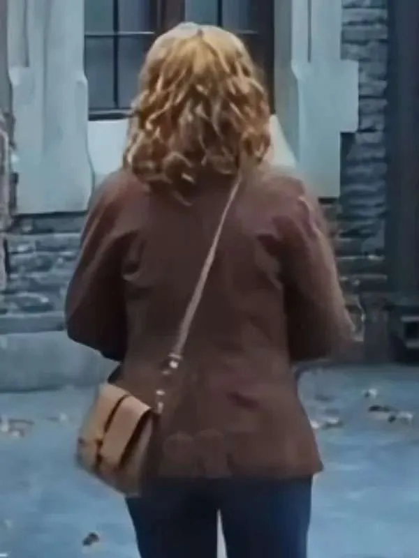 Wednesday Season 2 Billie Piper Edition| Mystic Charm Brown Suede Jacket