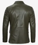 Mens-Olive-Green-Two-Button-Leather-Blazer-510×602