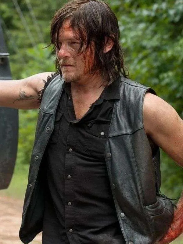 The Walking Dead: Daryl Dixon Angel Wings Leather Vest – Season 1 Replica