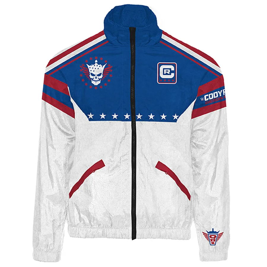 WWE Cody Rhodes Stars & Stripes Nightmare Windbreaker Jacket - tfj