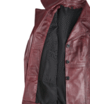Womens-Three-Button-Burgundy-Leather-Blazer