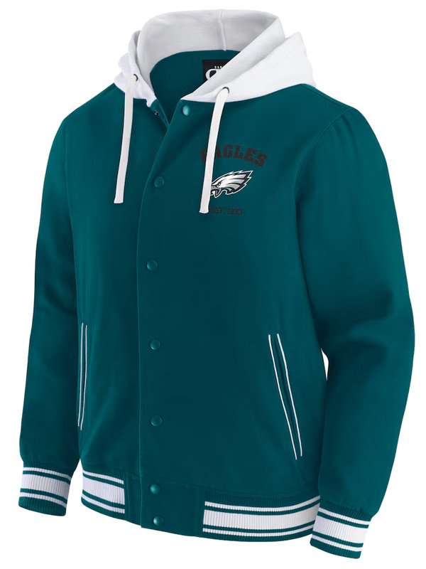 Blue Eagles Wool Hooded Varsity Jacket