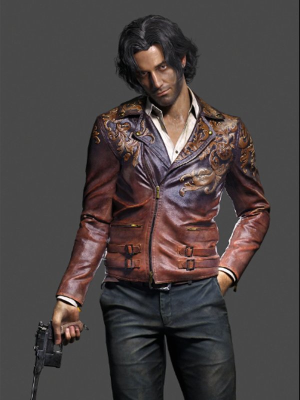 Resident Evil 4 Dr. Luis Serra Navarro Brown Leather Jacket for Men